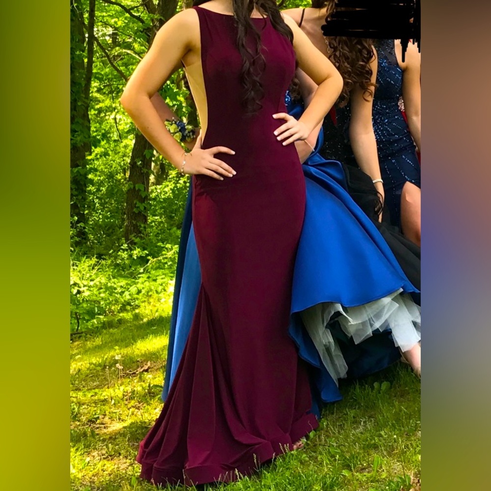 Jovani Prom Dress in Burgundy
